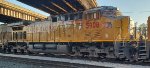 UP 5908 Newely Remodeled C44ACM Under The 31st Street Bridge in Ogden Sporting Brand New Installed Windshield Cab Protection For The Crew.